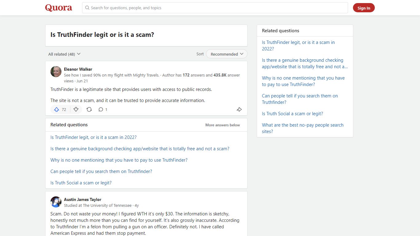 Is TruthFinder legit or is it a scam? - Quora